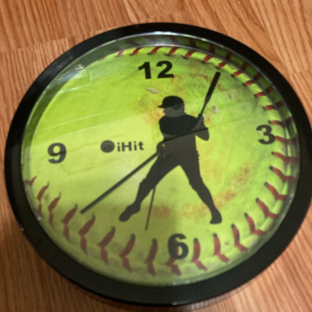 Softball bedroom decor wall clock